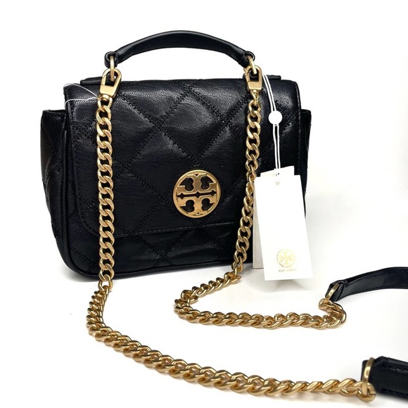 Tory Burch Handbags - ❎ SOLD Tory Burch Willa Mini Top Handle Quilted Crossbody Bag Chain Strap